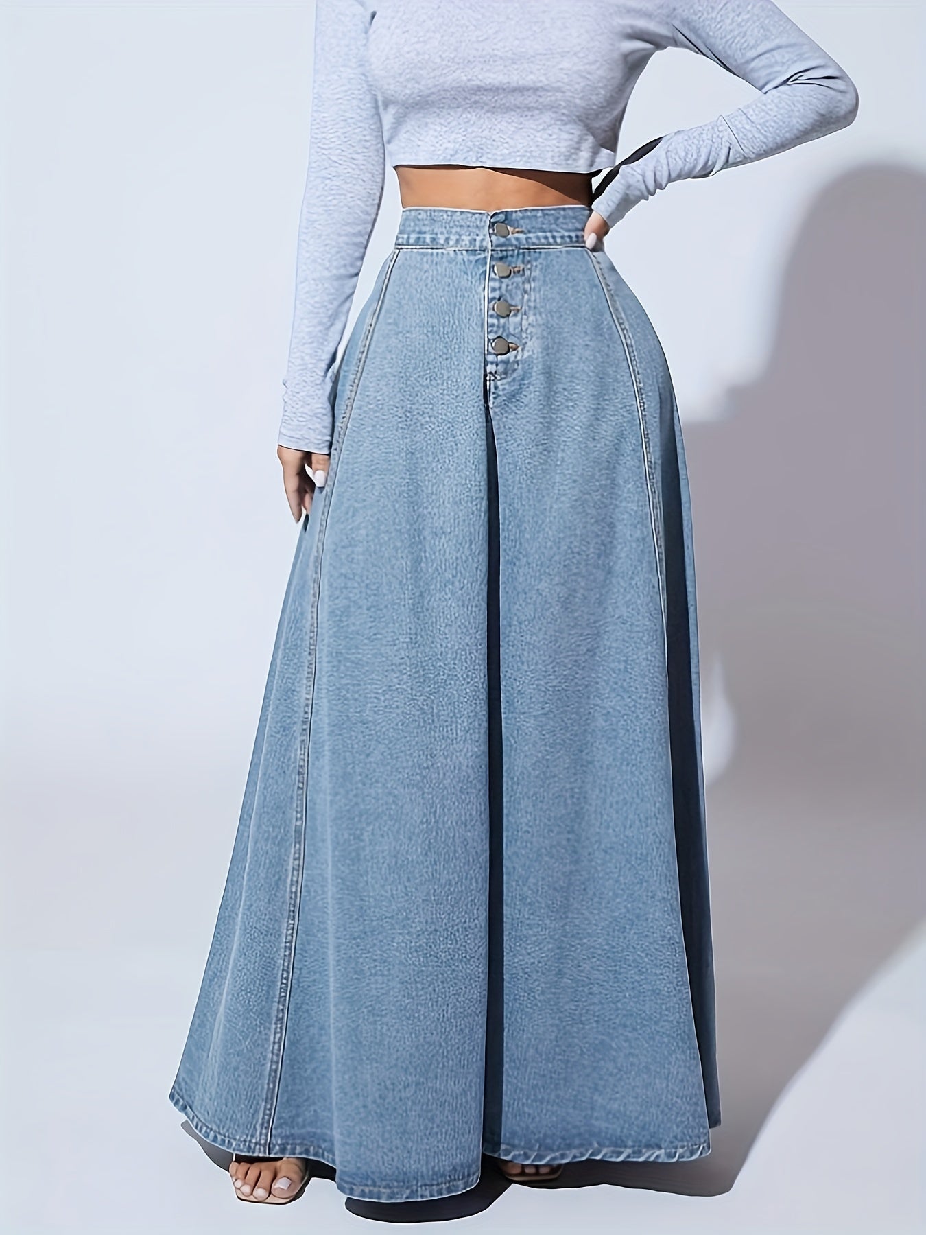 BOTTONI FRONTALI A-LINE MAXI GONNA