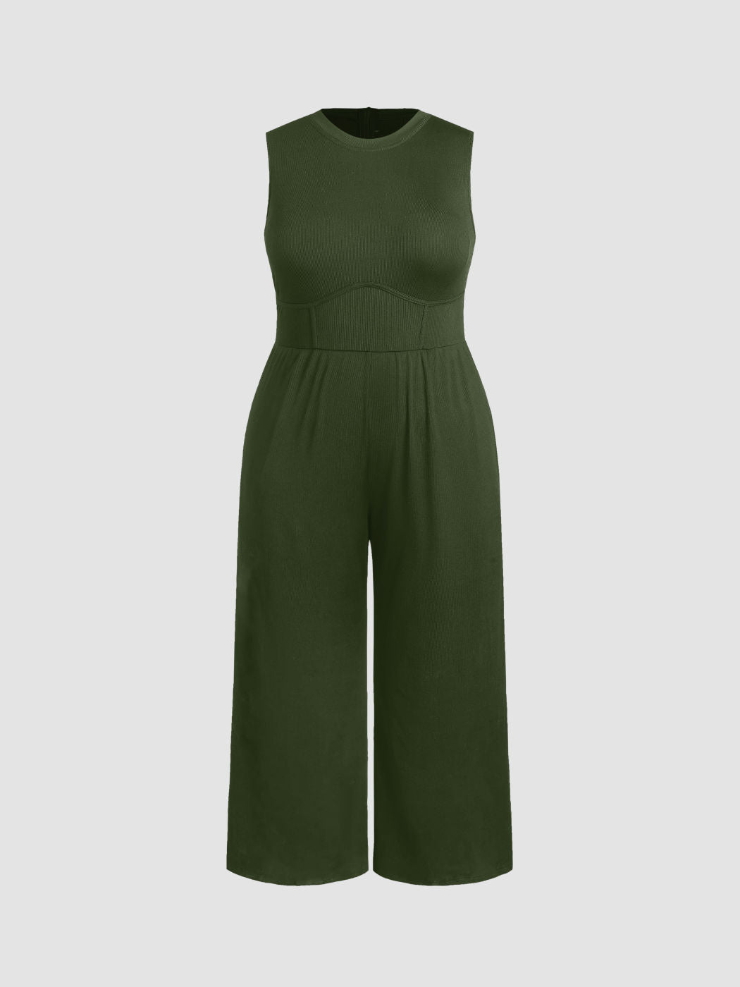 Brooklyn - Effen mouwloze jumpsuit