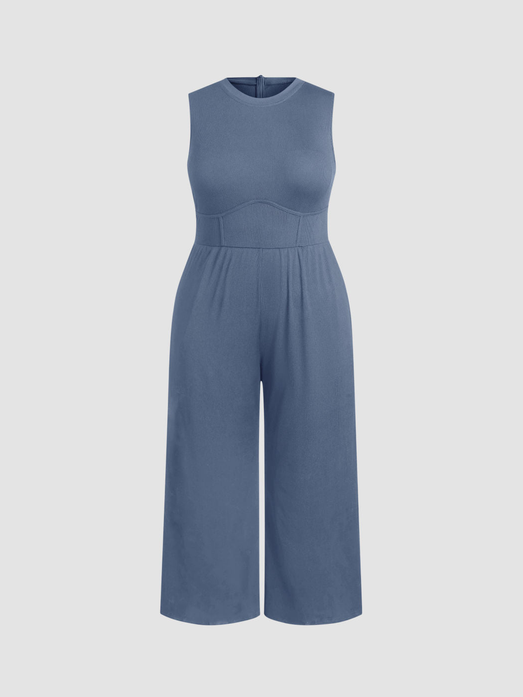 Brooklyn - Effen mouwloze jumpsuit