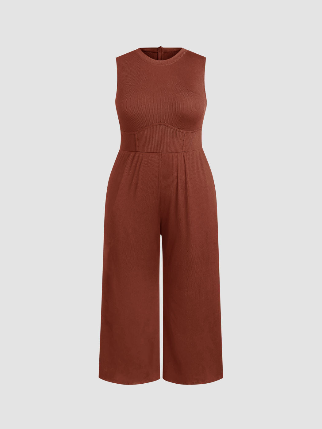 Brooklyn - Effen mouwloze jumpsuit