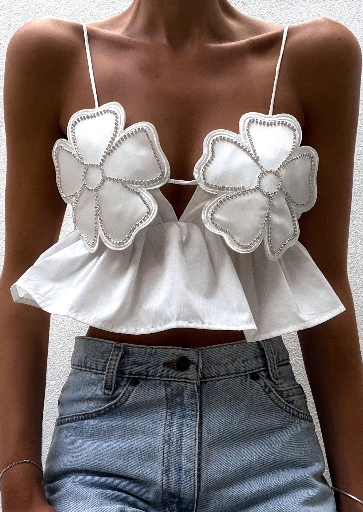 Jordan | Dames Gebloemde backless Croptop