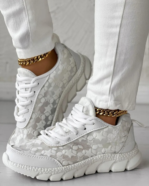 Lara | Dames Sneakers met ademende veters